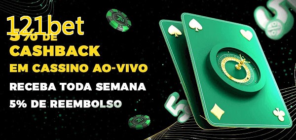 Promoções do cassino ao Vivo 121bet
